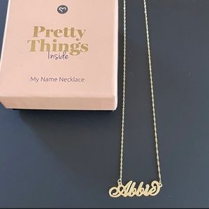 Personalized 14K Gold “Abbie” Name Necklace